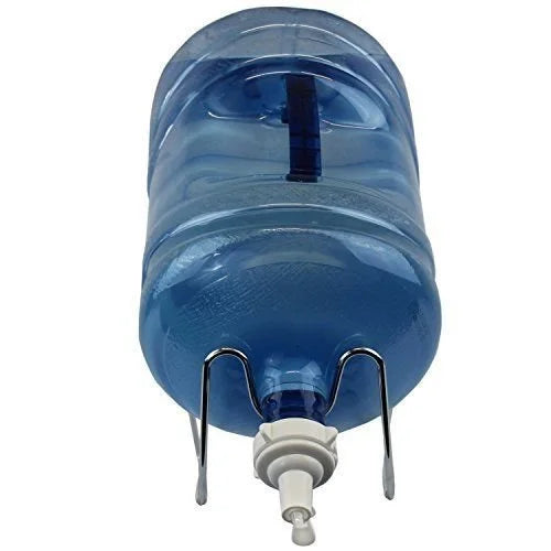 Chrome Silver Metal Plated Water Bottle Jug Stand and Dispenser Valve for 55mm Non Threaded Snap On Crown Top Water Jugs R814
