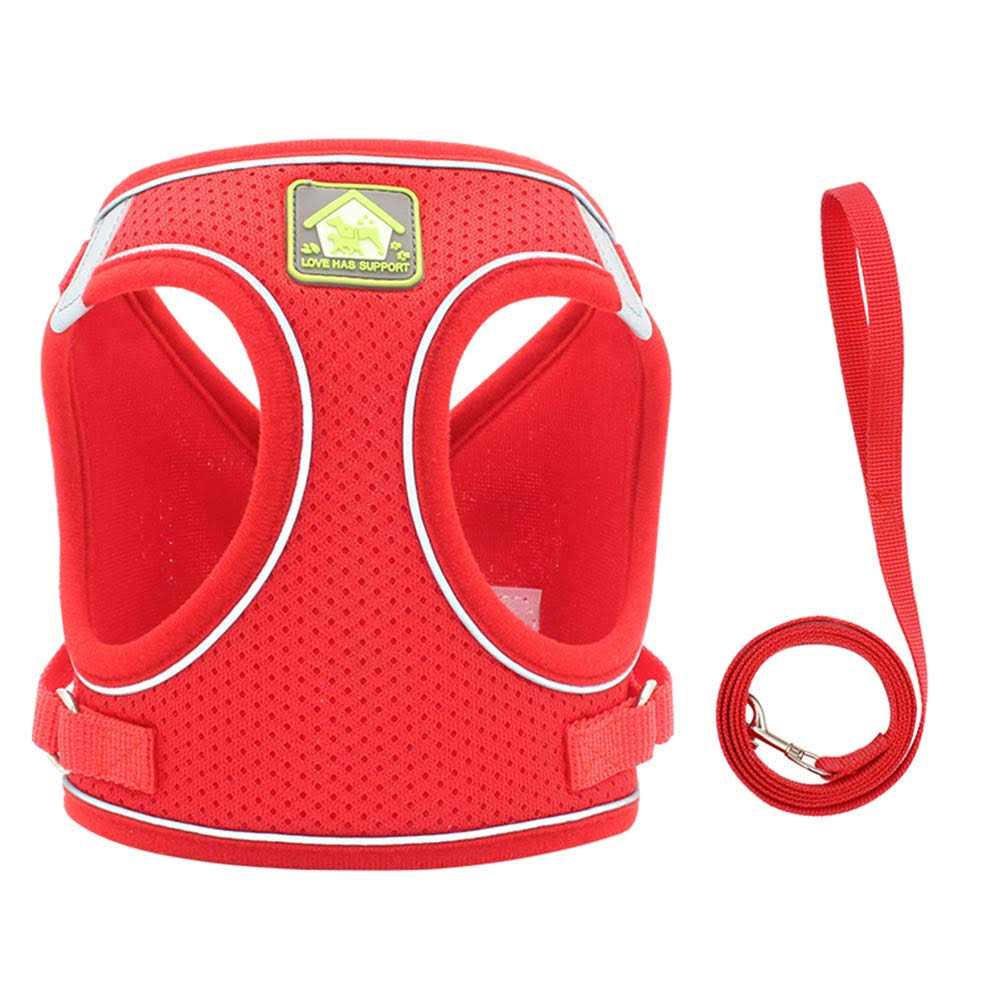 No-Pull Soft Mesh Reflective Adjustable Dog Harness and Leash Set L8322