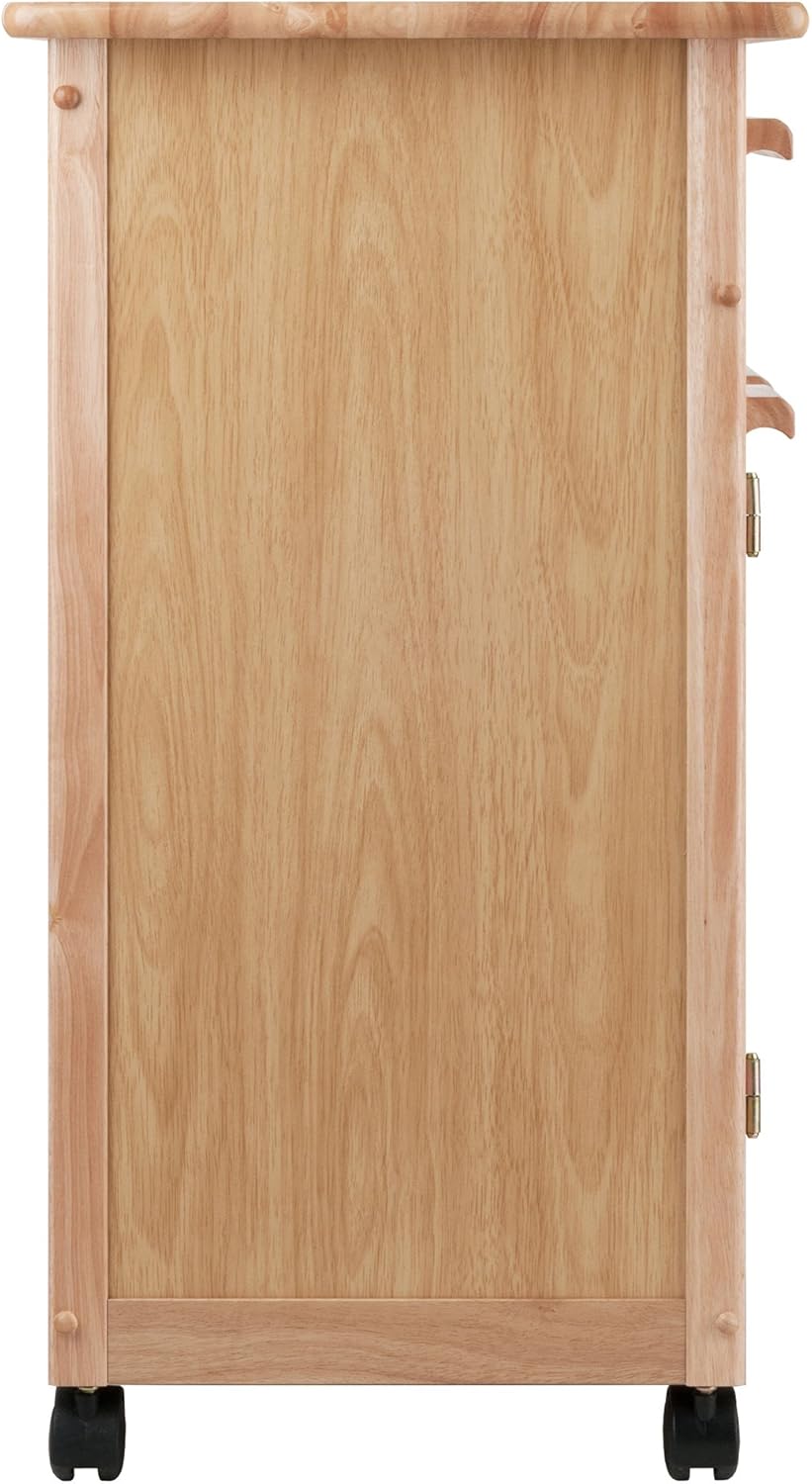 Natural Wood Single Drawer Kitchen Cabinet Storage Cart G952