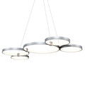 Silver 55x22 LED Adjustable Multi-Ring Chandelier V64012