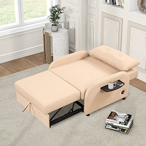 Teal 3-in-1 Single Sofa Bed Sleeper Chair K412819
