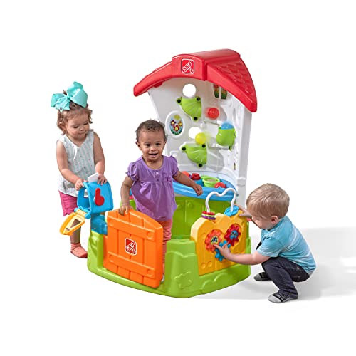 Toddler Corner House Playhouse Playset with Kitchenette, 15 Piece Toy Accessories, Durable Plastic X77232