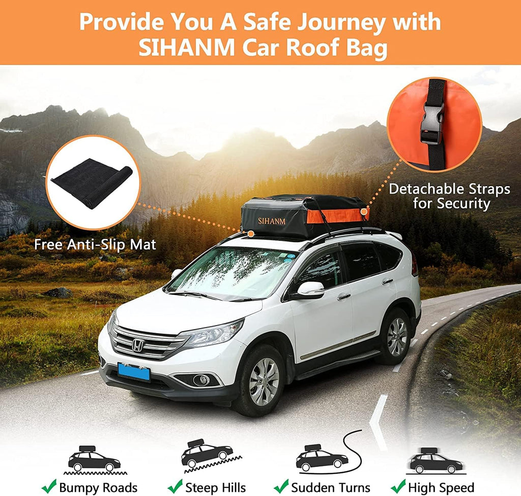 15 and 20 Cubic Feet Waterproof Rooftop Cargo Carrier Bag V776644