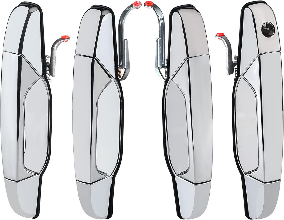 Exterior Chrome Door Handle 4Pcs Front & Rear Driver & Passenger Side P76917