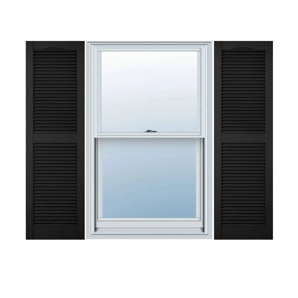 Black Vinyl Open Louver Shutters B4753