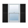 Black Vinyl Open Louver Shutters B4753