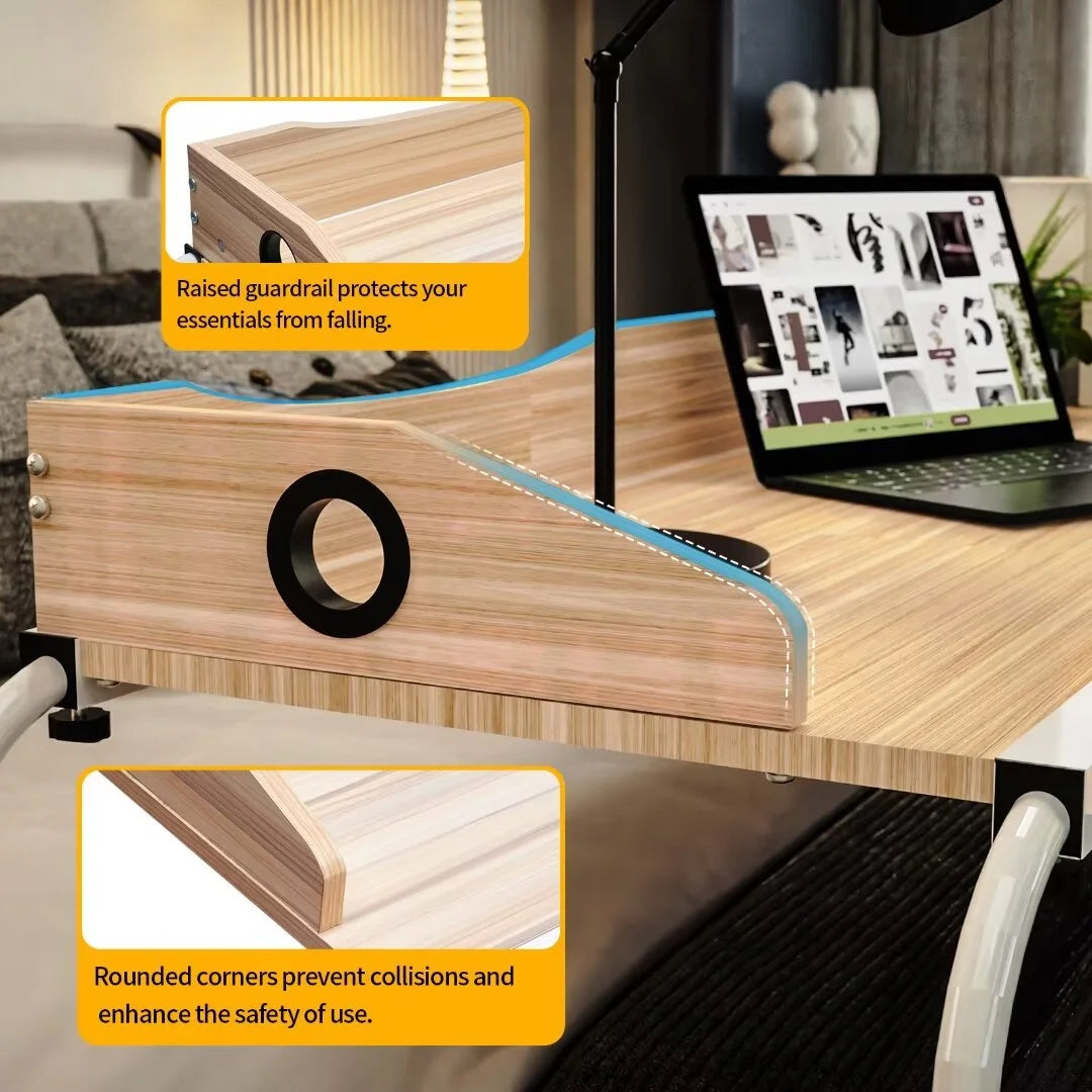 Height Adjustable Overbed Table with Wheels E7707