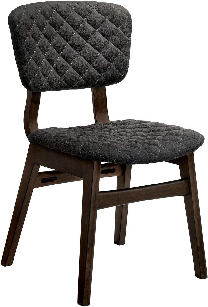Set of 2 Solid Wood Side Chairs with Fabric Seat F816