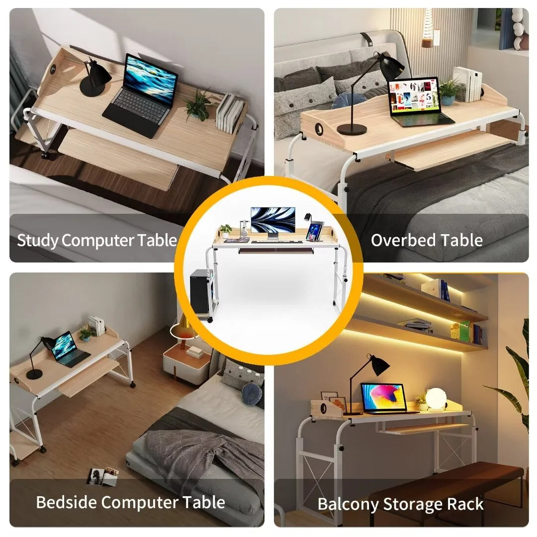 Height Adjustable Overbed Table with Wheels E7707