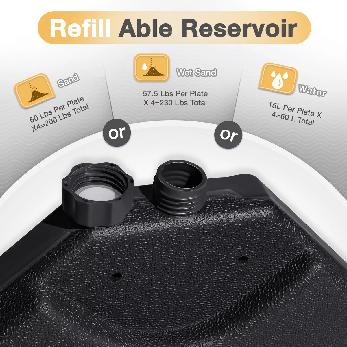 Square Shaped Water or Sand Filled Umbrella Base with U Locking I361