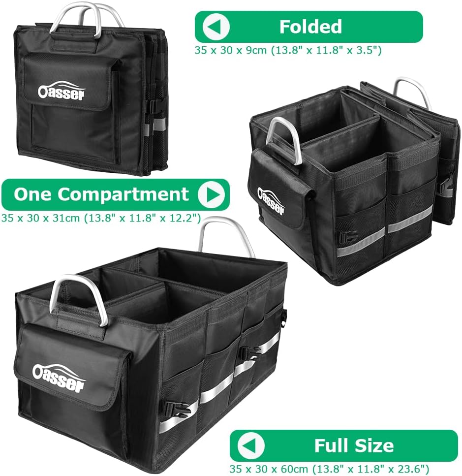 Waterproof Collapsible Trunk Organizer with Aluminium Alloy Handle, Pack of 2 M70925
