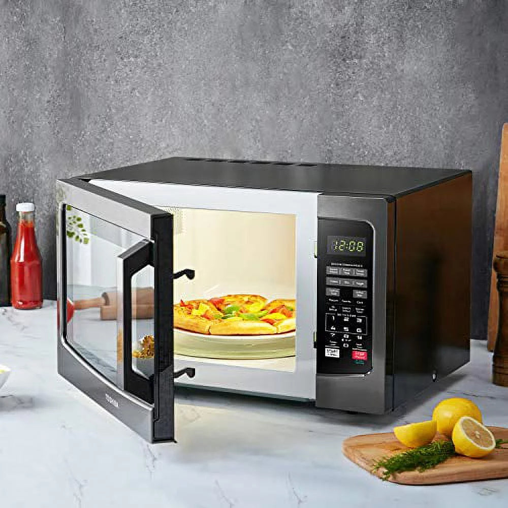 1.2 Cu.ft 1100W Black Stainless Steel Microwave Oven U685063