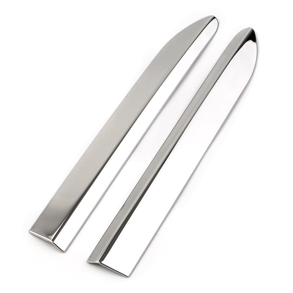 2Pcs Chrome Car Front Bumper Corner Protector Molding Cover Trim Q209528