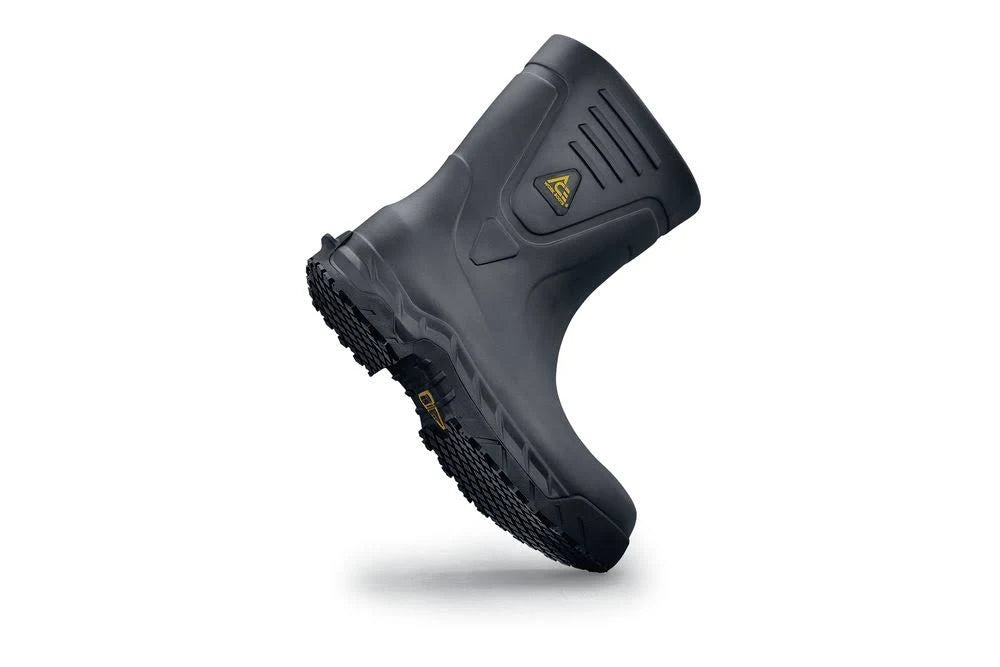 Black Mid-Calf Rubber Boot D5016