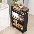 Slim 4-Tier Rolling Storage Cart with Handle A71256