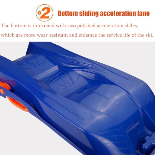 Plastic Toboggan Snow Sled with Pull Rope and Handles S3765
