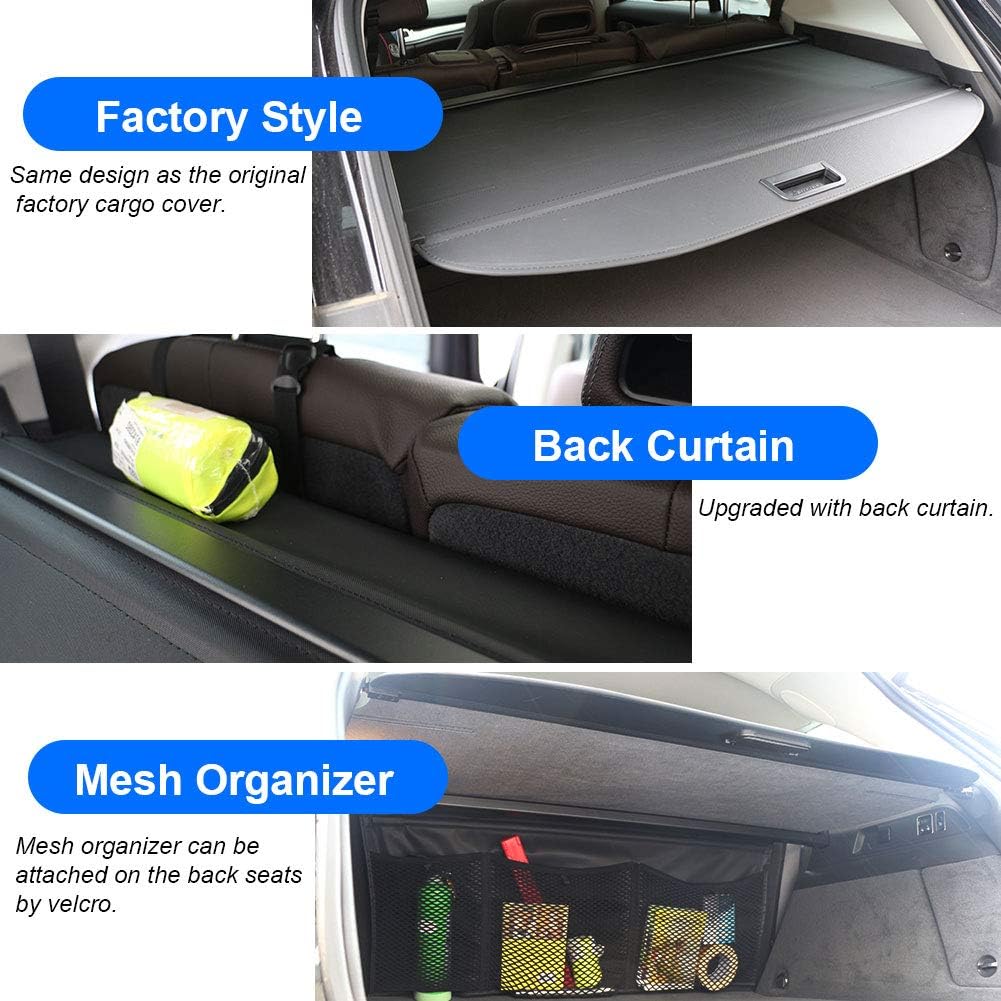 Cargo Cover Rear Trunk Retractable Security Shade Cover M70332