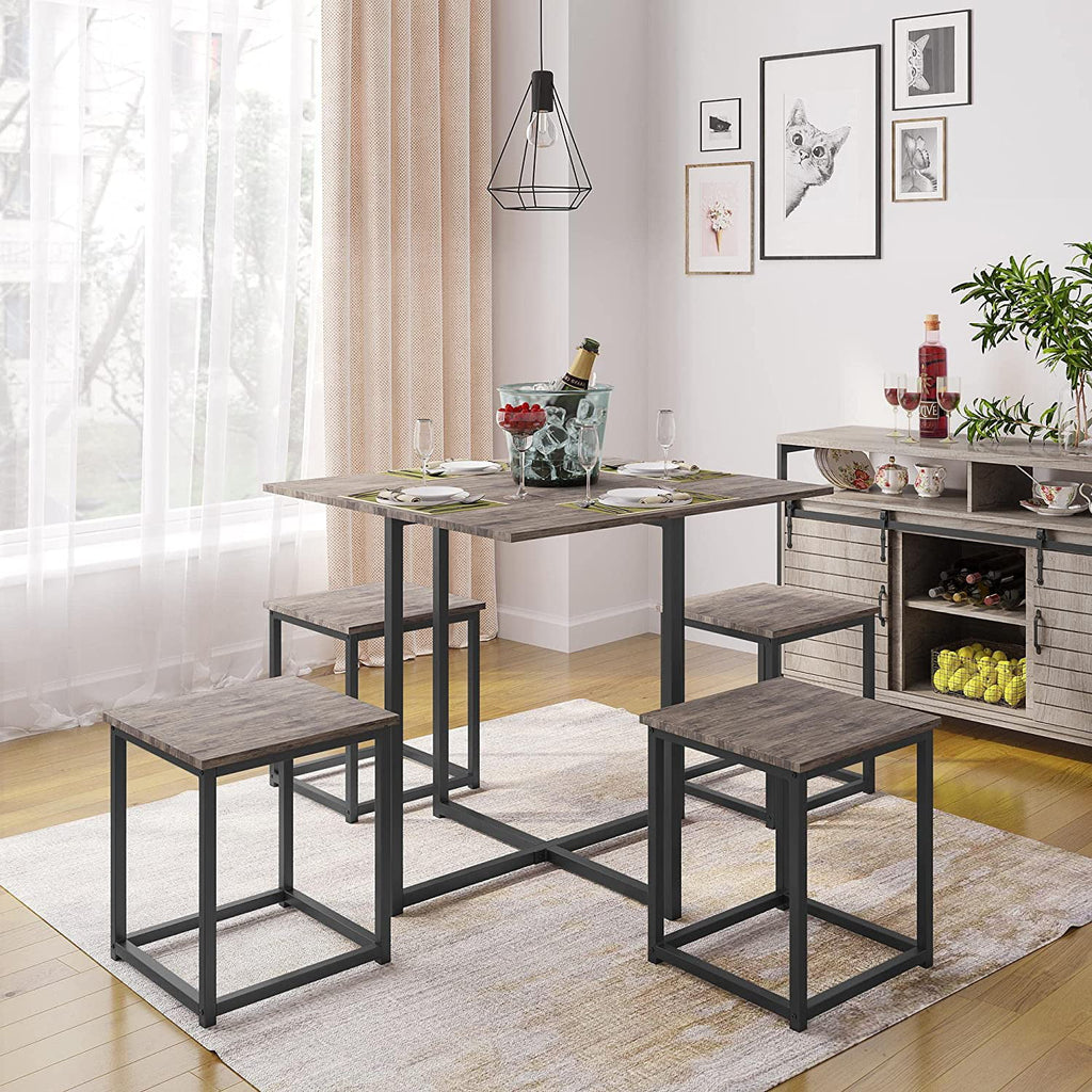 5-Piece Dining Table Set with 4 Stools N216476