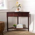 Distressed Black Corner Table L9982