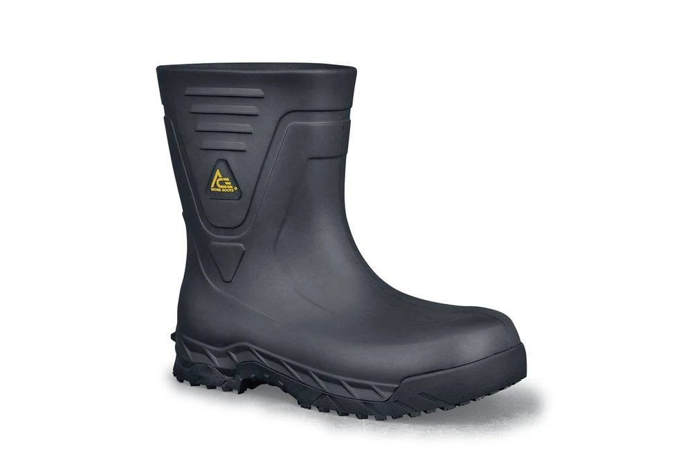 Black Mid-Calf Rubber Boot D5016