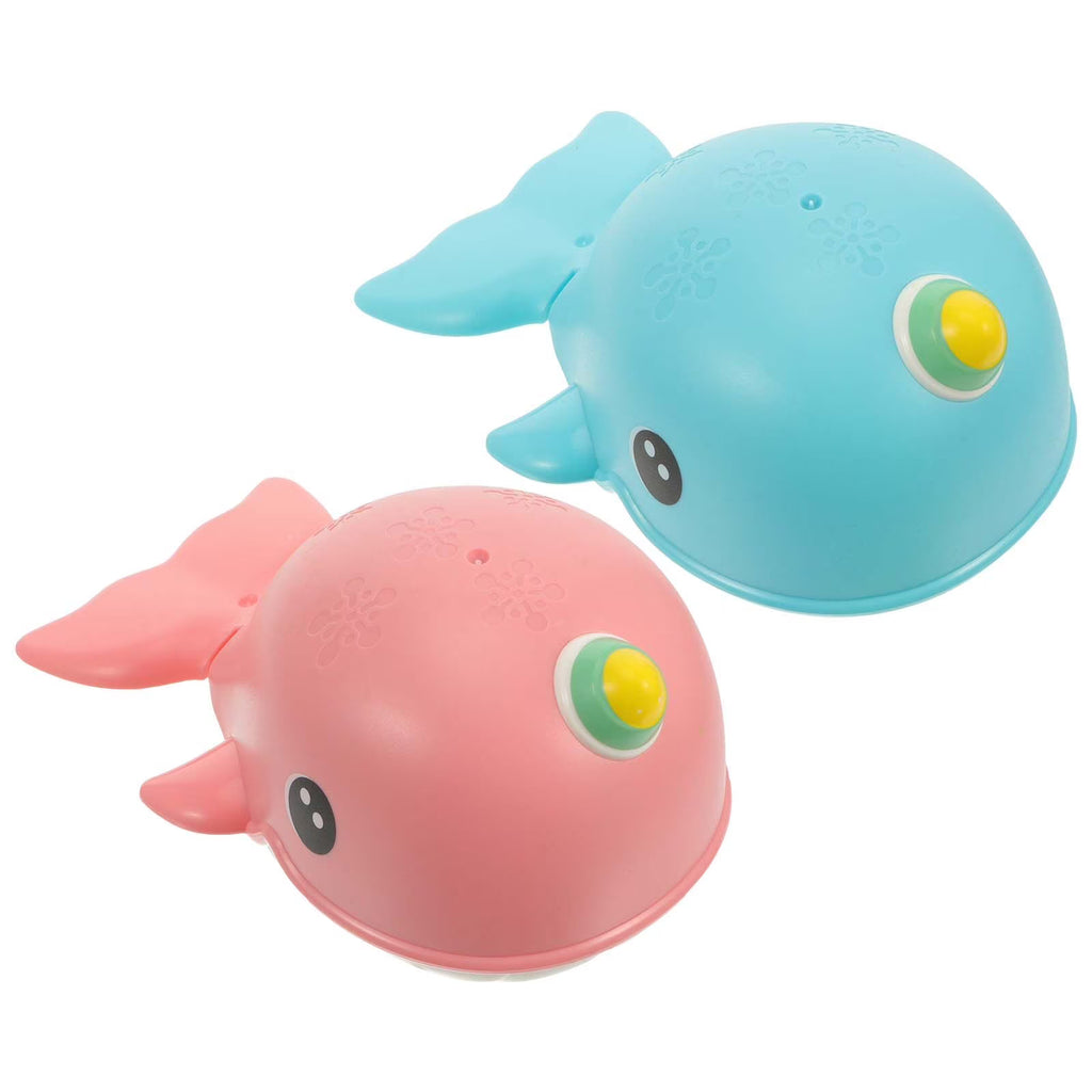 2 Pcs Whale Toy Baby Tub Wind up Bathtub Clockwork Childrens U7244