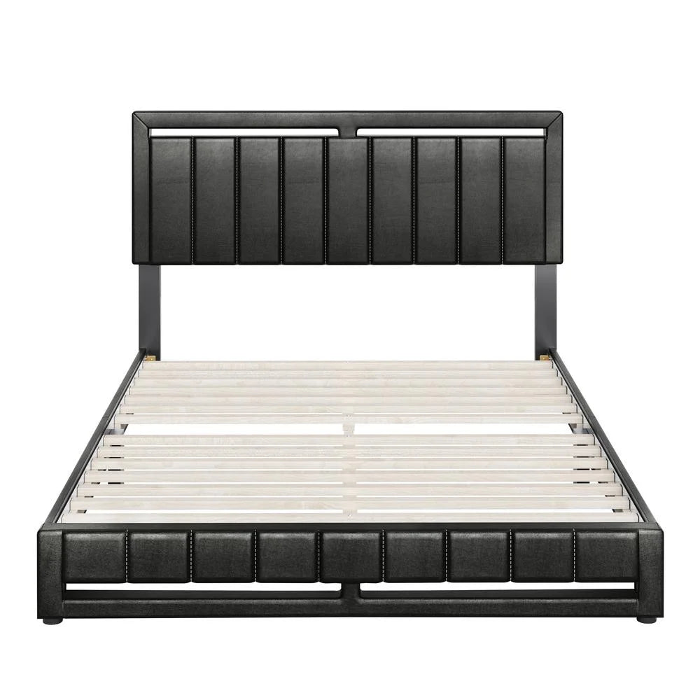 Faux Leather Upholstered Platform Bed G334681