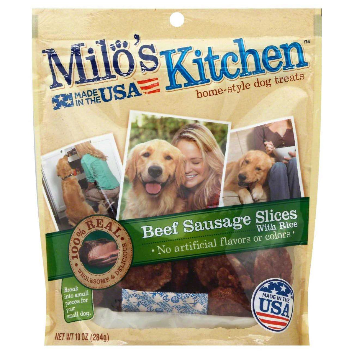 Beef Sausage Slices with Rice Dog Treats D713753