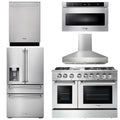 48 Dual Fuel Range, Range Hood, Refrigerator with Water and Ice Dispenser, Dishwasher, Microwave D44385