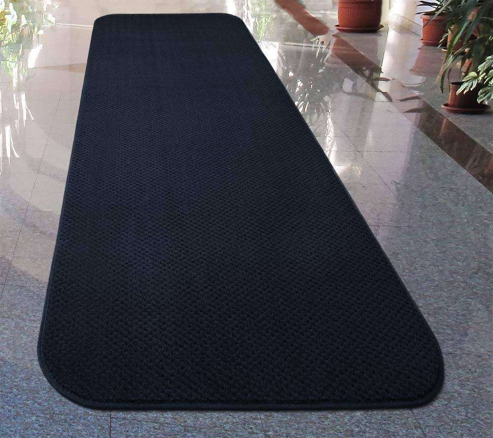 Navy Blue Skid-Resistant Carpet Runner 6 ft. x 27 in. M261