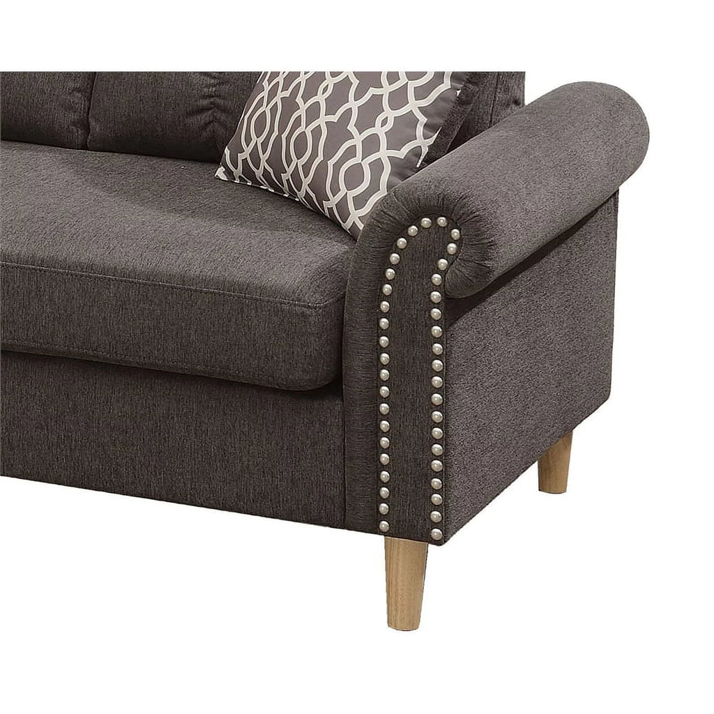 Reversible Fabric Sofa Sectional Set F78674