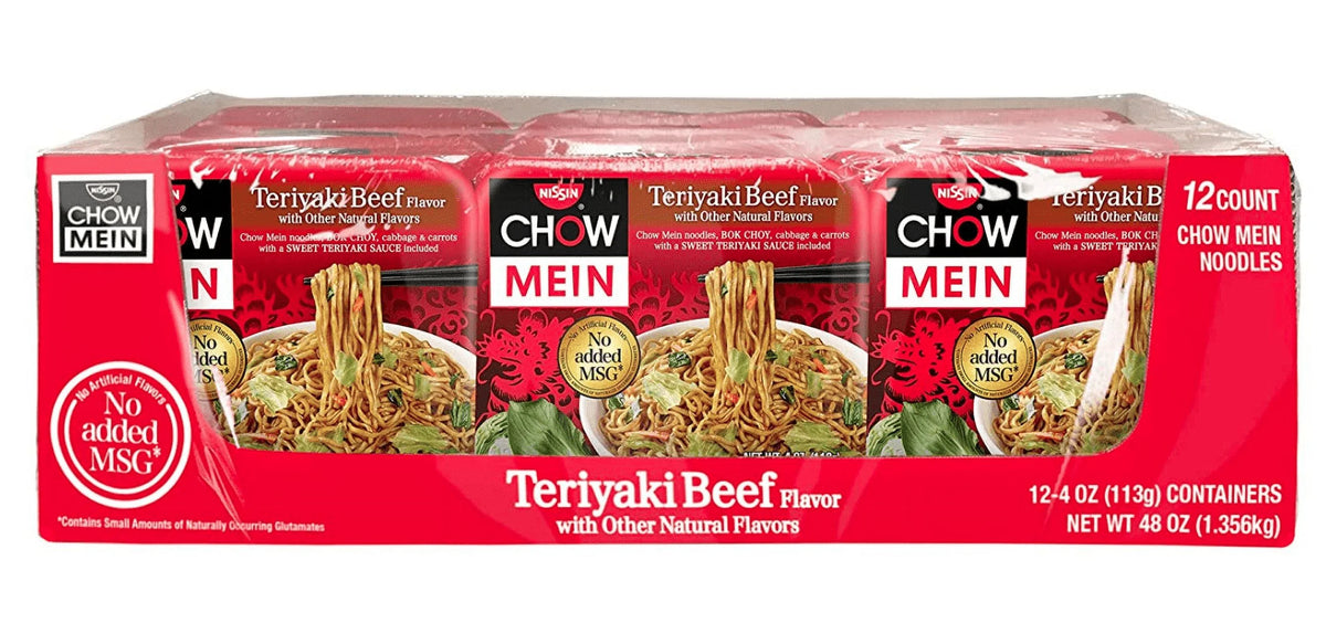 4.0 Ounce Pack of 12 Teriyaki Beef Chow Mein X48971