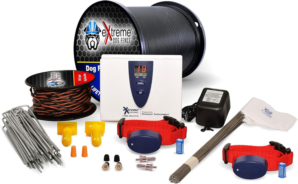 Underground Electric Dog Fence System, 2 Dog, 1000 Feet Wire N10566