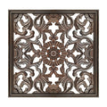 Burnt Brown Square Wooden Wall Panel S5176