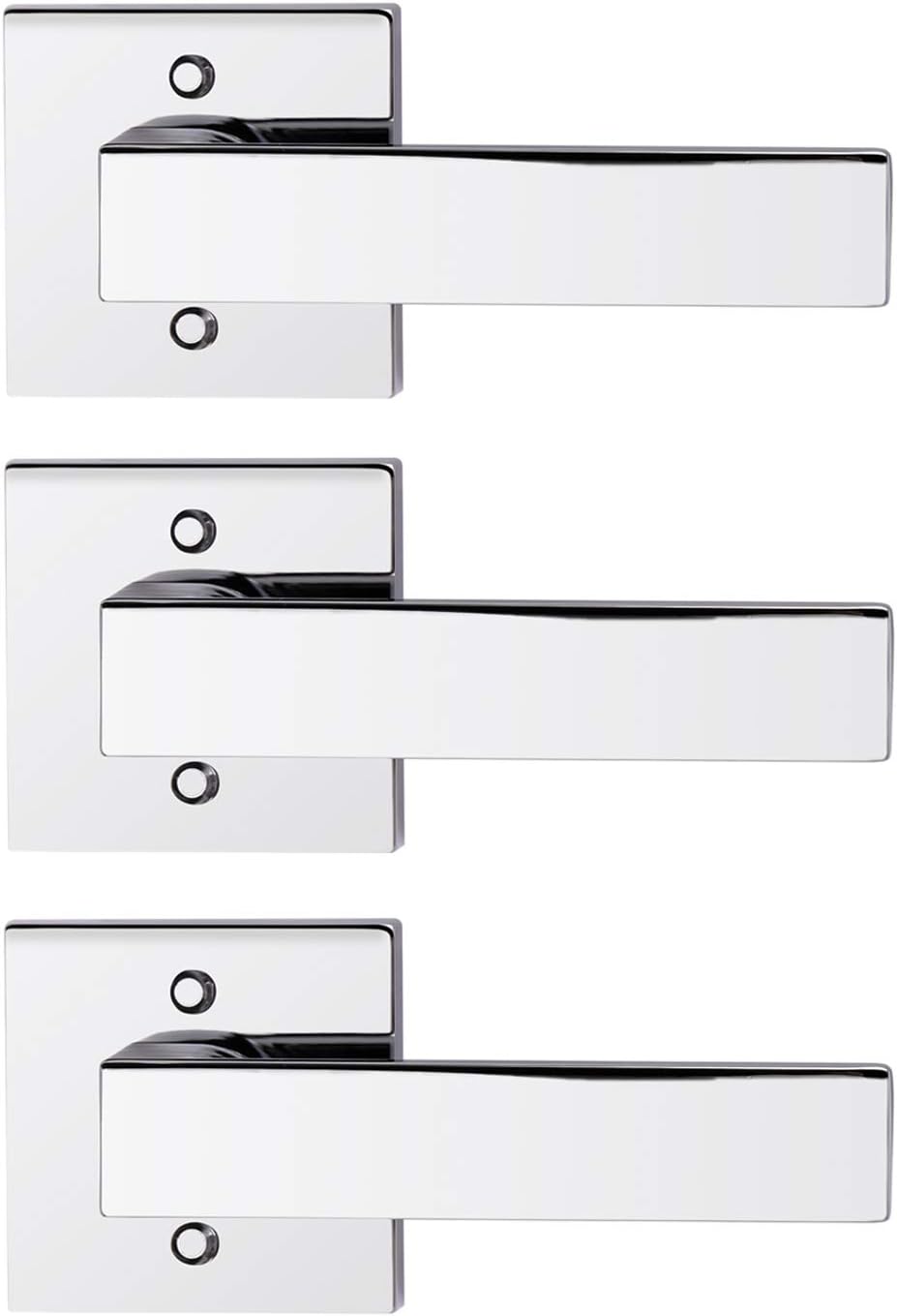 Polished Chrome Square Privacy Levers 5 Pack A1703