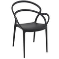 Black Stacking Patio Dining Armchair (Set of 2) V365