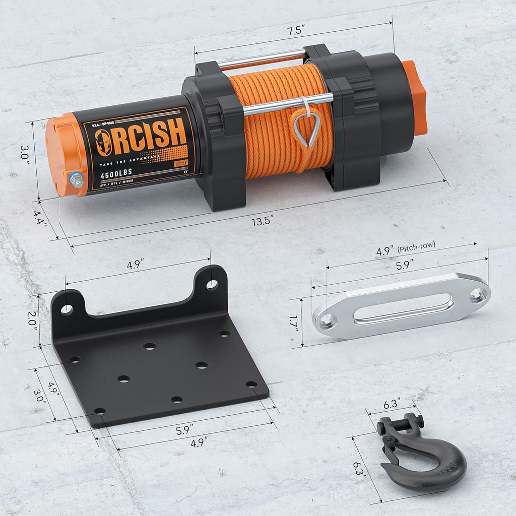 12V 4500LBS Synthetic Rope Winch Kits Z5750