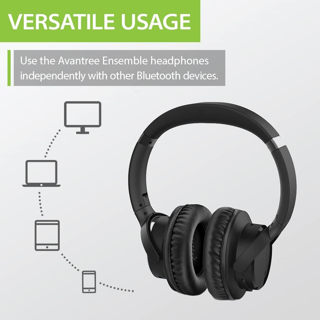 Wireless Headphones with Charging Dock, 35hrs Playtime Bluetooth Headset N1559