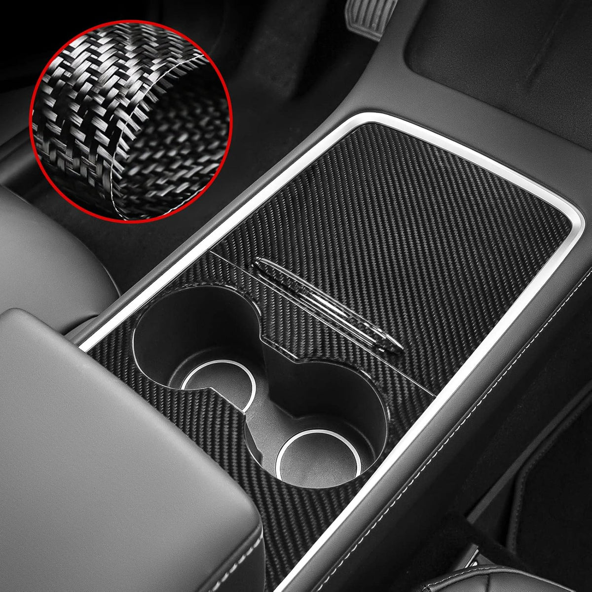 Carbon Fiber Center Console Wrap Kit K1474