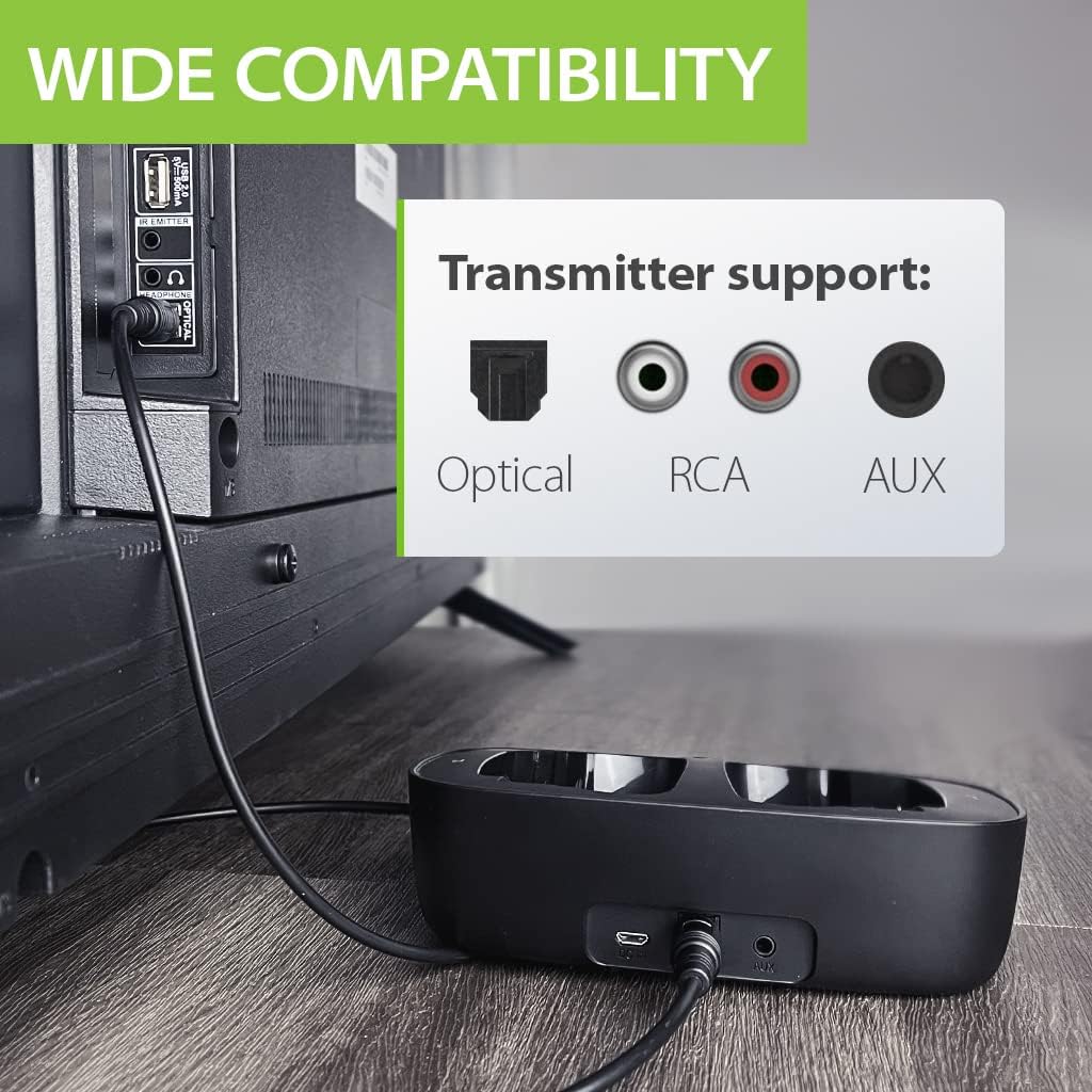 Wireless Headphones with Charging Dock, 35hrs Playtime Bluetooth Headset N1559