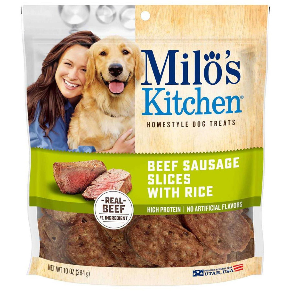 Beef Sausage Slices with Rice Dog Treats D713753