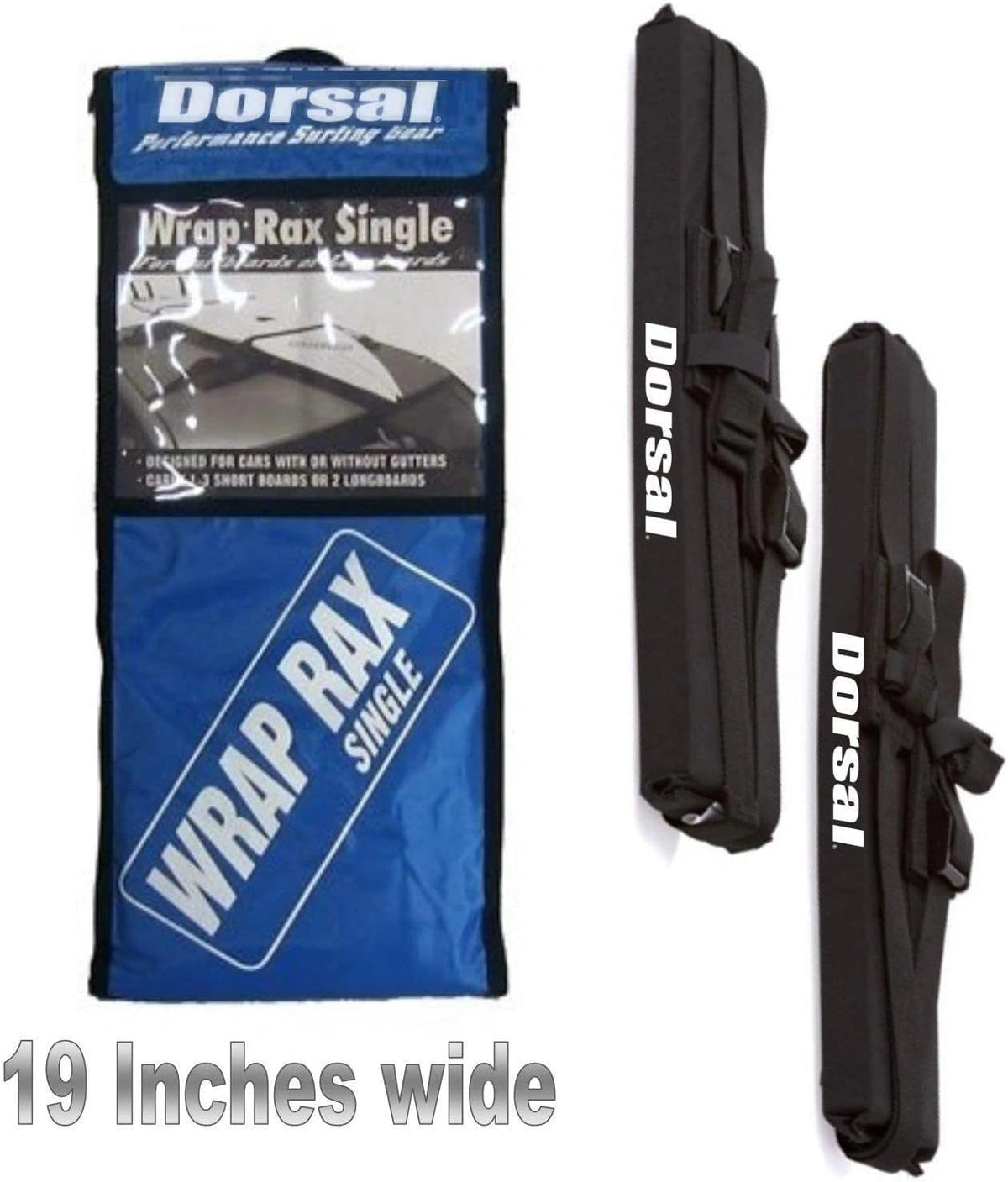 Soft Roof Surfboard Racks with Corrosion Resistant Buckles, Pack of 2 D1838