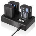 3 Pack EN-EL15C Batteries and Three-Slot Charger Set 2280mAh F252727