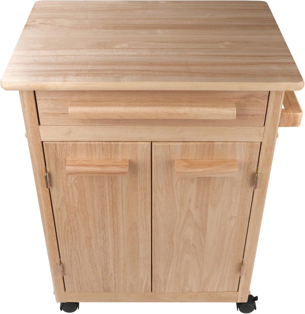 Natural Wood Single Drawer Kitchen Cabinet Storage Cart G952