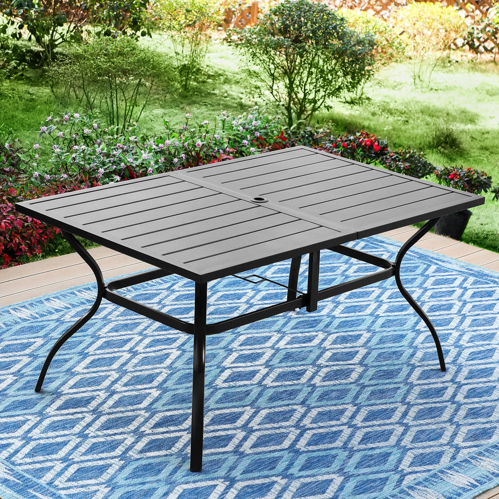 7 Pieces Outdoor Patio Dining Set with Table and 6 Chairs A570
