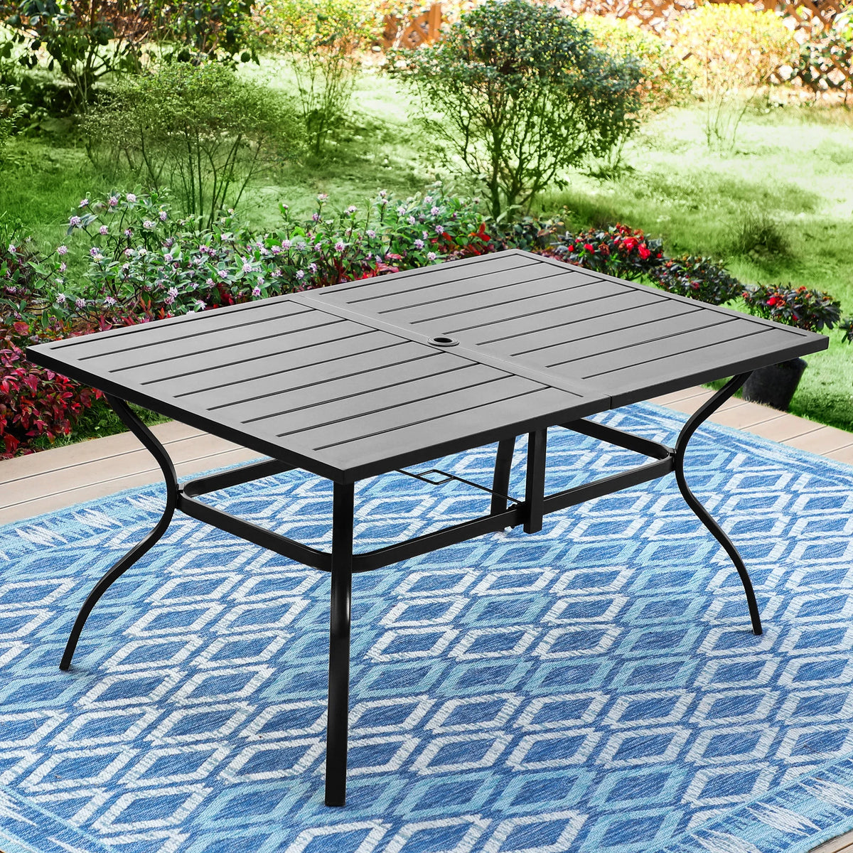 7 Pieces Outdoor Patio Dining Set with Table and 6 Chairs A570
