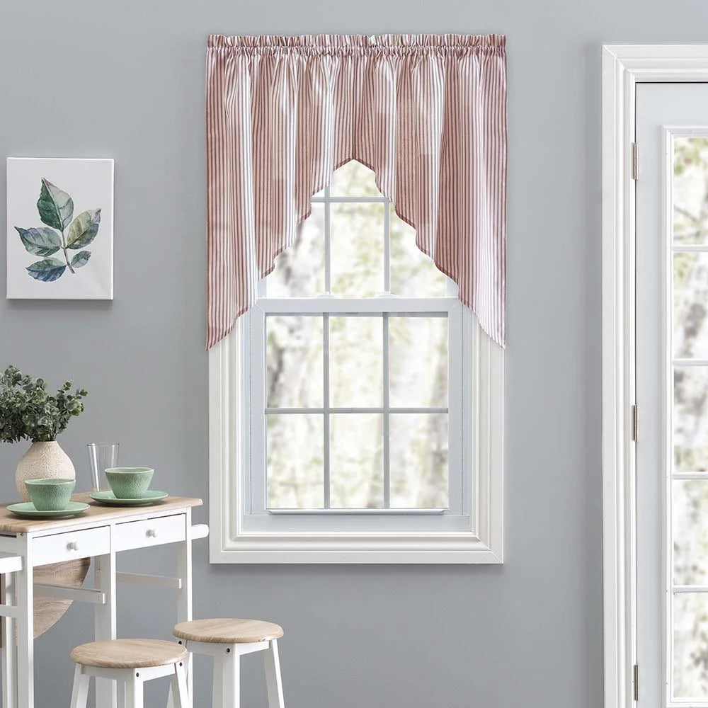 Brick Ticking Stripe Curtain 56" x 36" H730557
