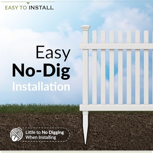 White Vinyl 3 Panels Garden Fence Kit C498