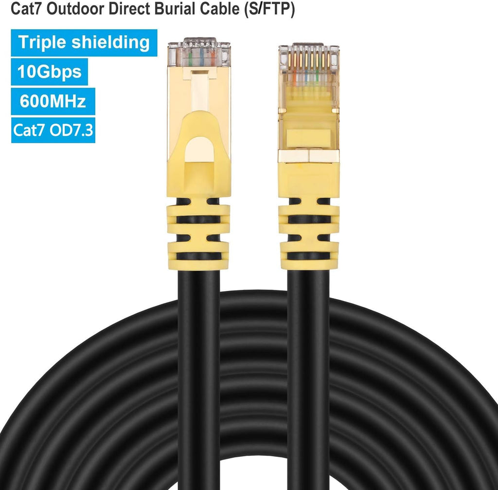 Cat 7 150ft Outdoor Ethernet Cable 26AWG 10Gbps 600Mhz T90556