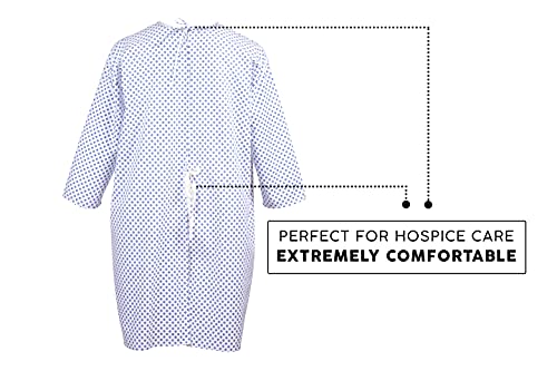 6 Pack Cotton Blend Medical Patient Gowns White O50830