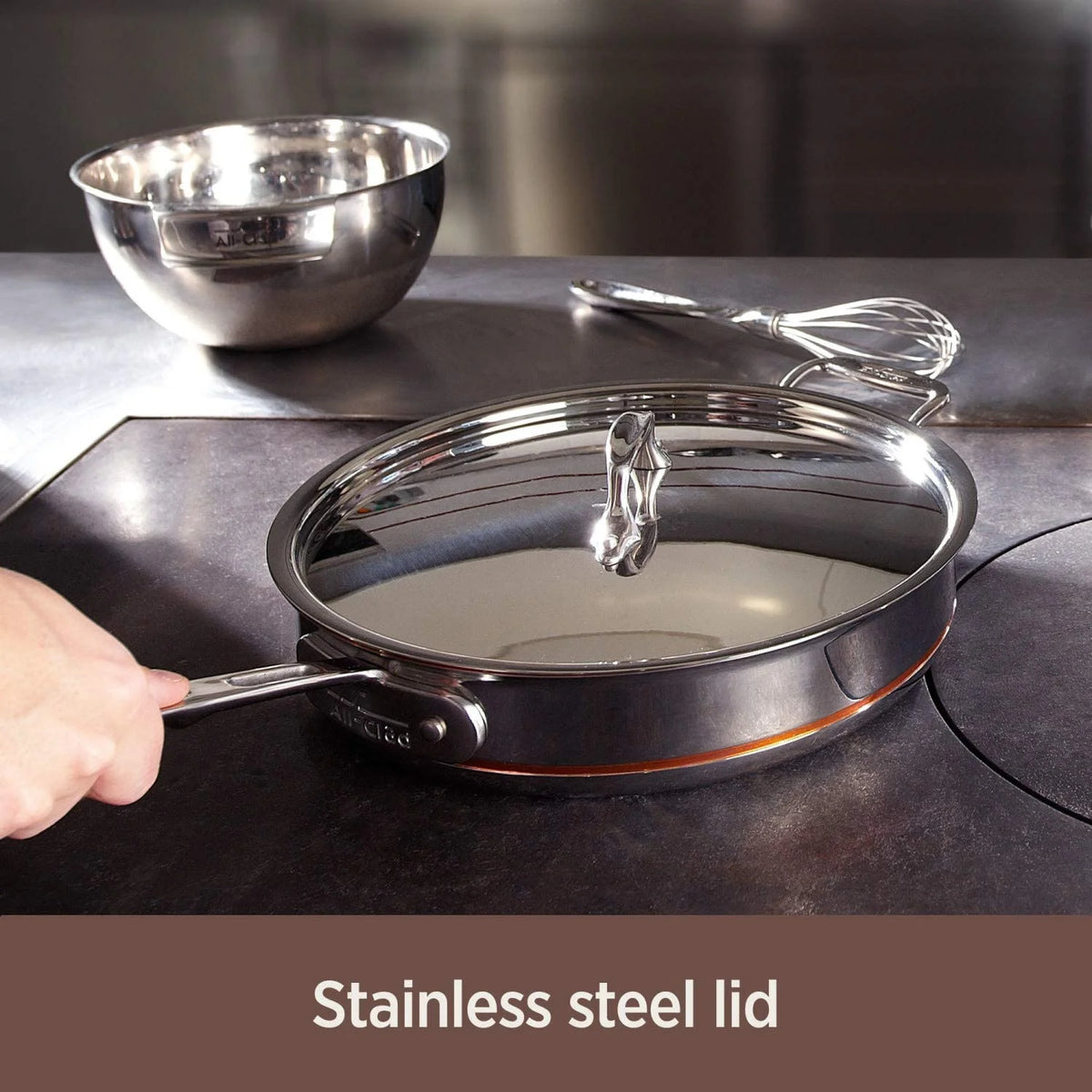 14 Piece 5-Ply Stainless Steel Copper Core Cookware Set B511